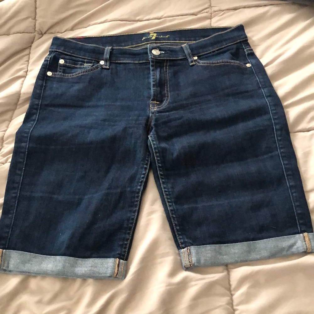 7 for all mankind Denim Bermuda shorts
